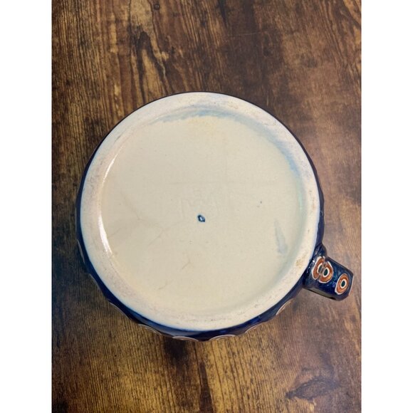 Vintage Boleslawiec Polish Stoneware Pitcher Peacock Eye Pattern Circa 1950s - 1 - Picture 9 of 12